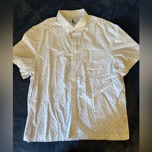 Calvin Klein Men's White Short Sleeve Shirt